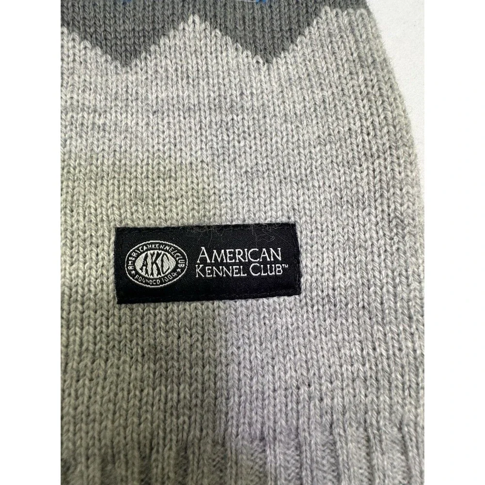 Medium Size‎ Dog Sweater Akc Kennel Club Blue Aztec Western Stripe Preppy